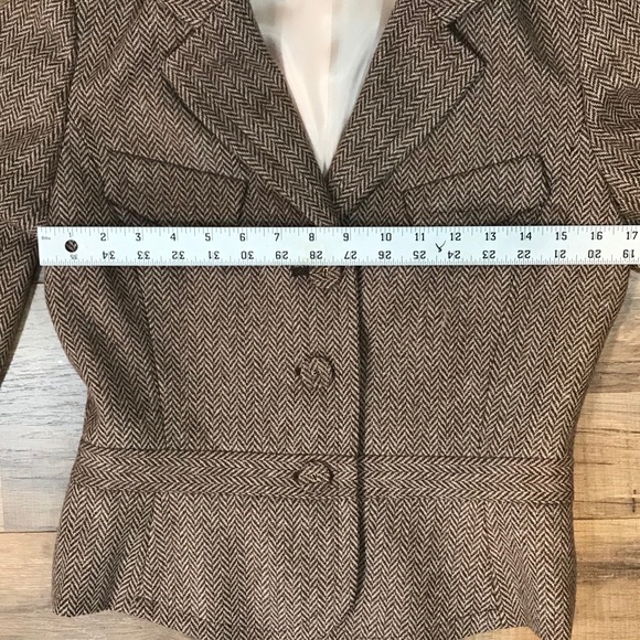 5/$20 Dana Buchman brown tweed tailored jacket, size 4 - Picture 8 of 8